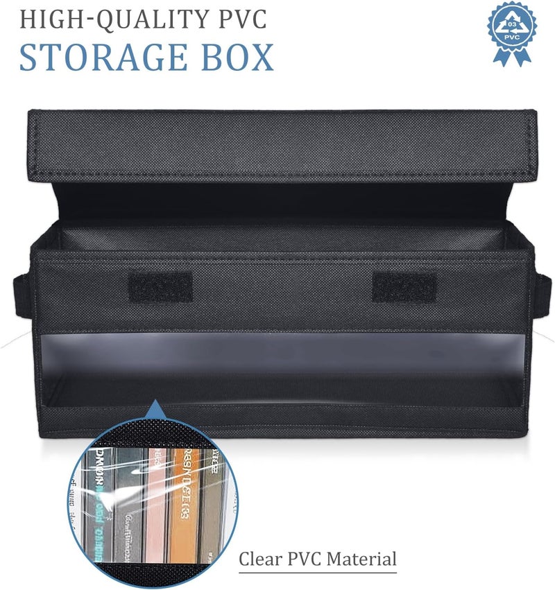 CCidea CD Storage Boxes - Pack of 2 CD Cases - 14" x 5.9" x 5.3" Disc Holders with Lids & Visual Window, Holds Up to 32 CDs in full jewel cases, 65 CDs in slim cases, and 180 discs in CD sleeves - Image 2